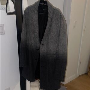 Banana Republic Gray Herringbone Coat
